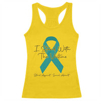 Sexual Assault Awareness Racerback Tank Top I Stand With The Victims