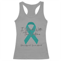Sexual Assault Awareness Racerback Tank Top I Stand With The Victims
