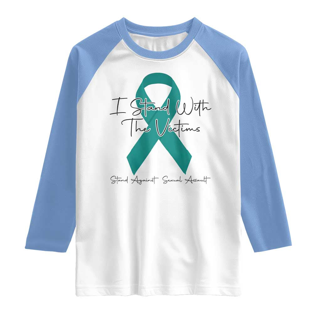 Sexual Assault Awareness Raglan Shirt I Stand With The Victims