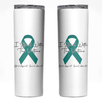 Sexual Assault Awareness Skinny Tumbler I Stand With The Victims