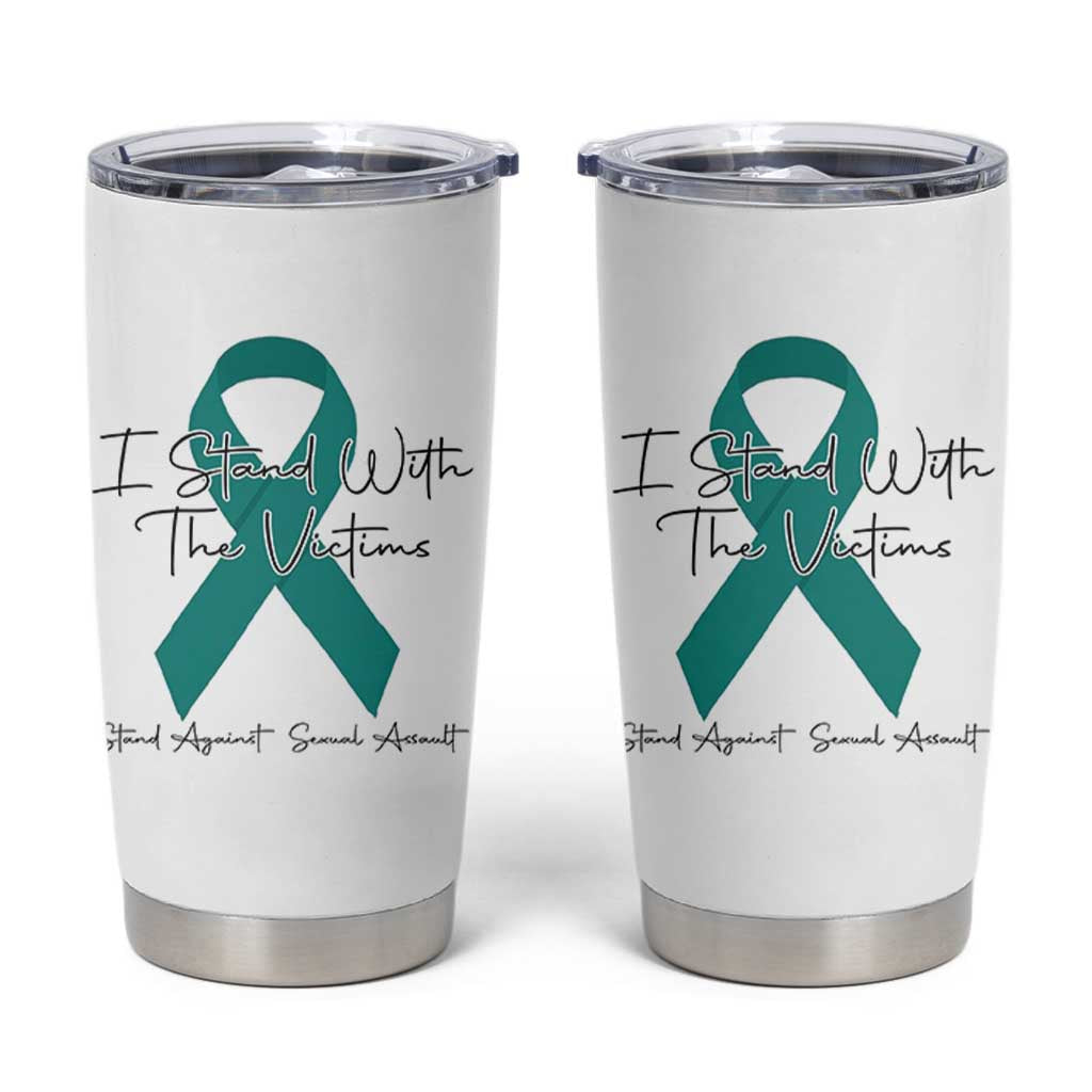 Sexual Assault Awareness Tumbler Cup I Stand With The Victims