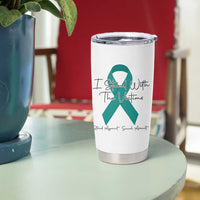 Sexual Assault Awareness Tumbler Cup I Stand With The Victims