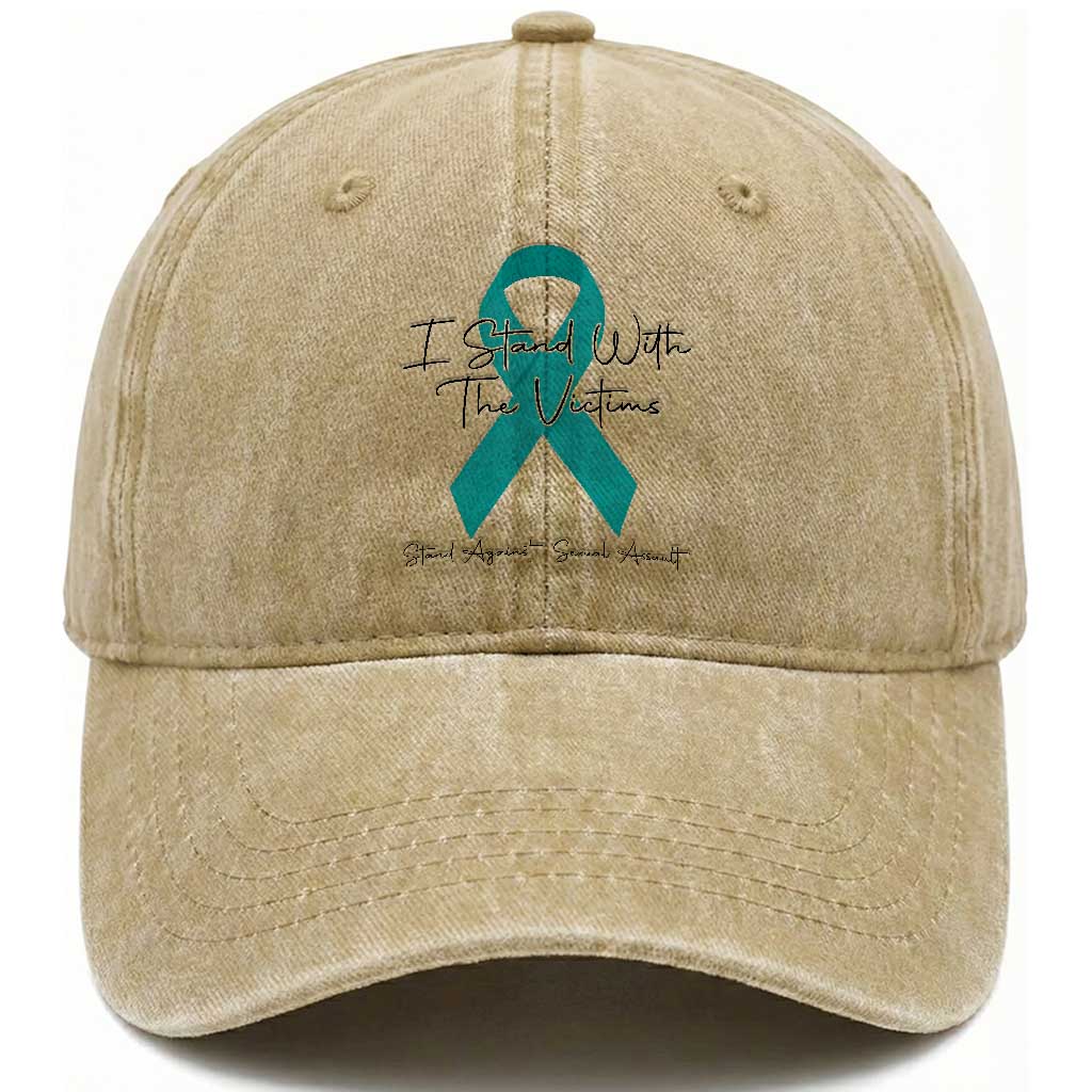 Sexual Assault Awareness Washed Cotton Baseball Cap I Stand With The Victims