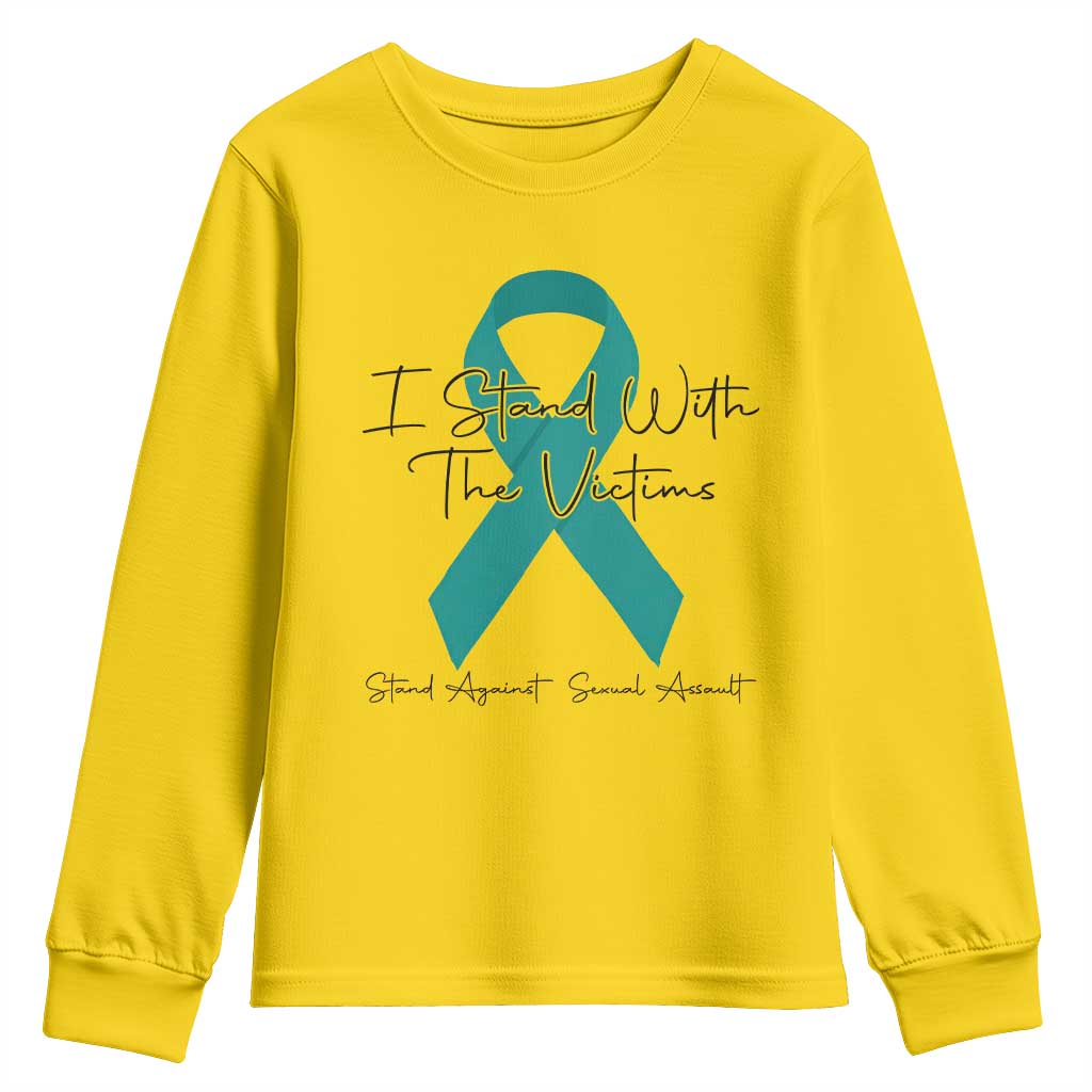 Sexual Assault Awareness Youth Sweatshirt I Stand With The Victims