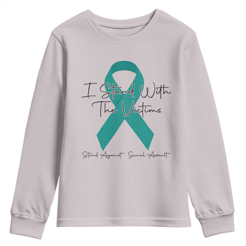 Sexual Assault Awareness Youth Sweatshirt I Stand With The Victims