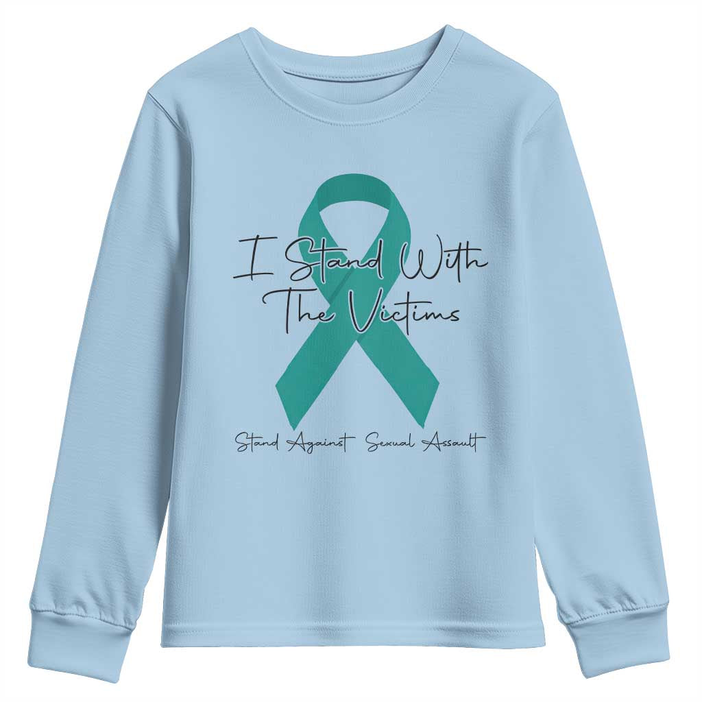 Sexual Assault Awareness Youth Sweatshirt I Stand With The Victims