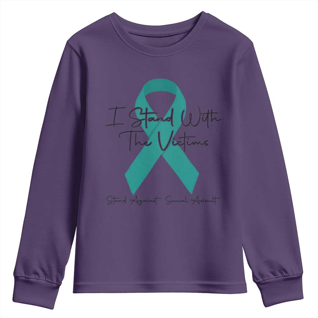 Sexual Assault Awareness Youth Sweatshirt I Stand With The Victims