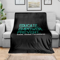 Sexual Assault Awareness Throw Blanket Educate Empower Prevent