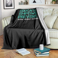 Sexual Assault Awareness Throw Blanket Educate Empower Prevent