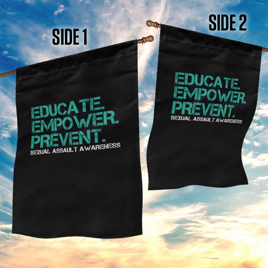 Sexual Assault Awareness Garden Flag Educate Empower Prevent