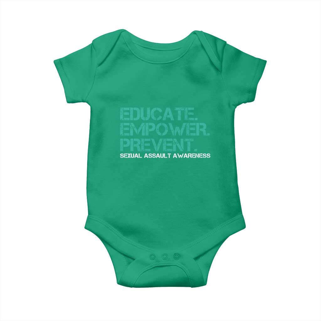 Sexual Assault Awareness Baby Onesie Educate Empower Prevent