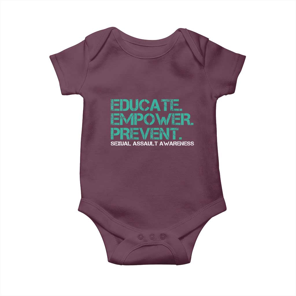 Sexual Assault Awareness Baby Onesie Educate Empower Prevent