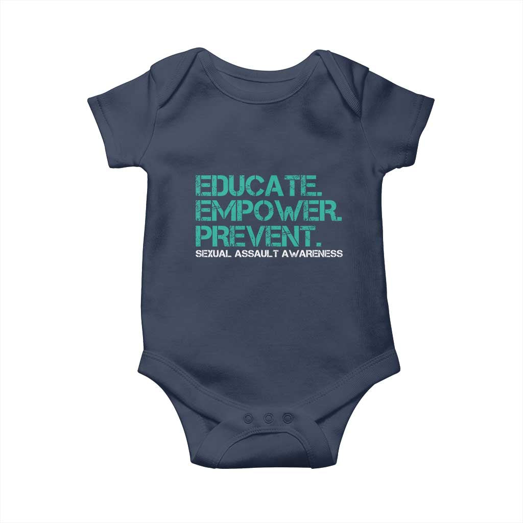 Sexual Assault Awareness Baby Onesie Educate Empower Prevent