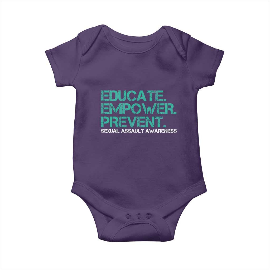 Sexual Assault Awareness Baby Onesie Educate Empower Prevent