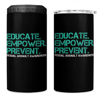 Sexual Assault Awareness 4 in 1 Can Cooler Tumbler Educate Empower Prevent