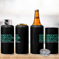 Sexual Assault Awareness 4 in 1 Can Cooler Tumbler Educate Empower Prevent