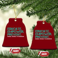 Sexual Assault Awareness Ceramic Ornament Educate Empower Prevent