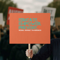 Sexual Assault Awareness Protest Sign Educate Empower Prevent
