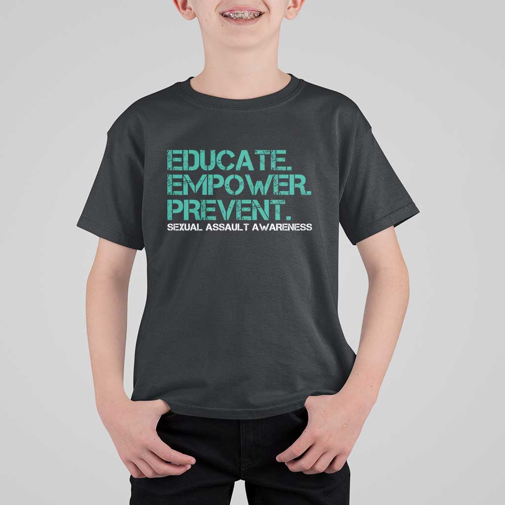 Sexual Assault Awareness T Shirt For Kid Educate Empower Prevent