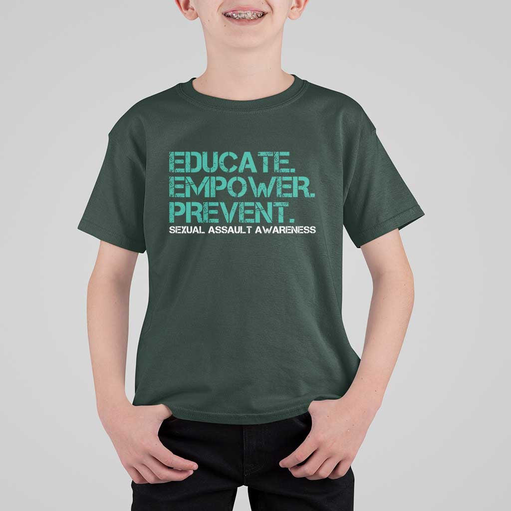 Sexual Assault Awareness T Shirt For Kid Educate Empower Prevent
