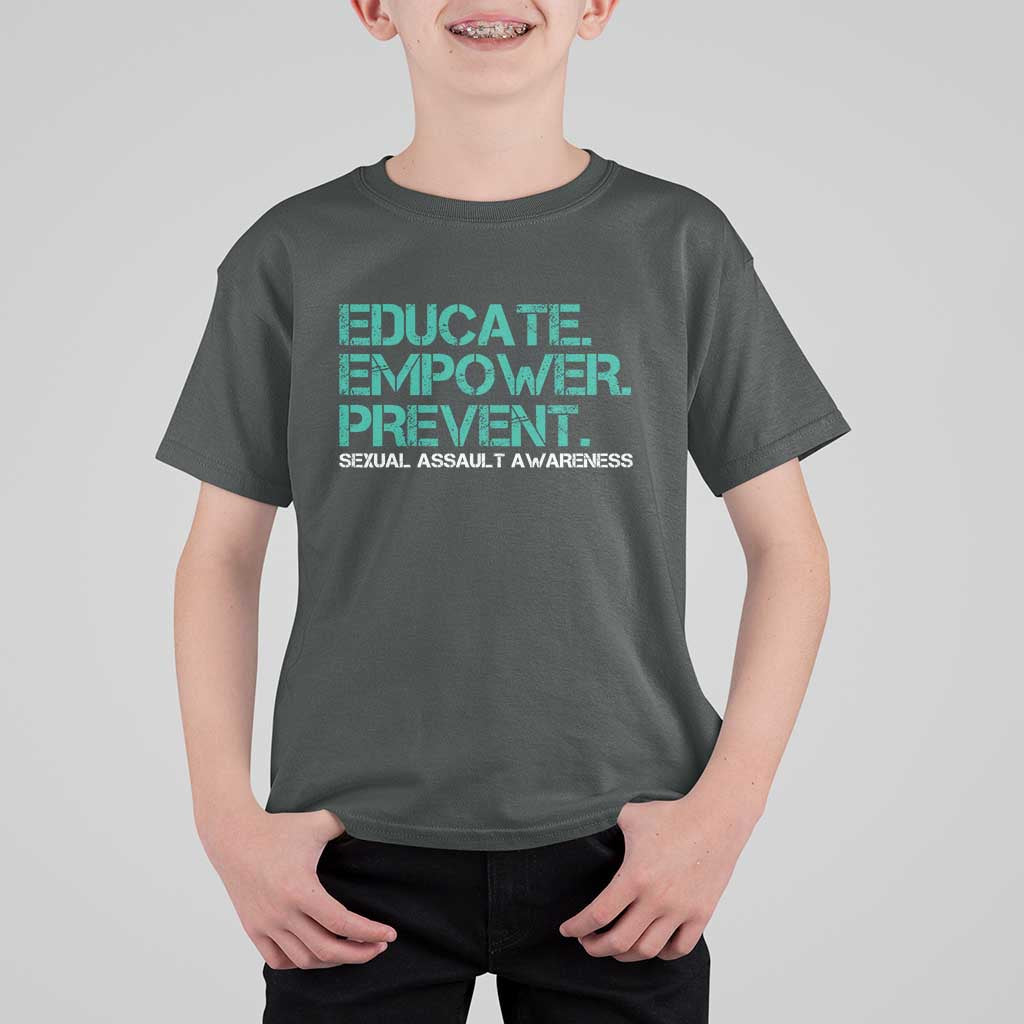 Sexual Assault Awareness T Shirt For Kid Educate Empower Prevent