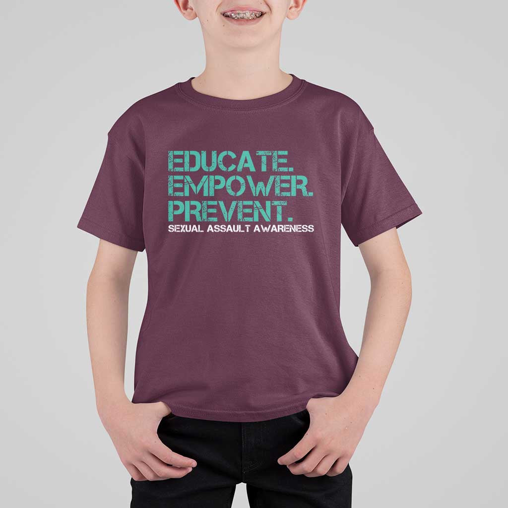 Sexual Assault Awareness T Shirt For Kid Educate Empower Prevent