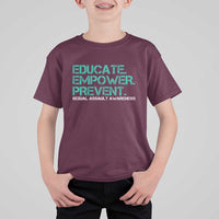 Sexual Assault Awareness T Shirt For Kid Educate Empower Prevent