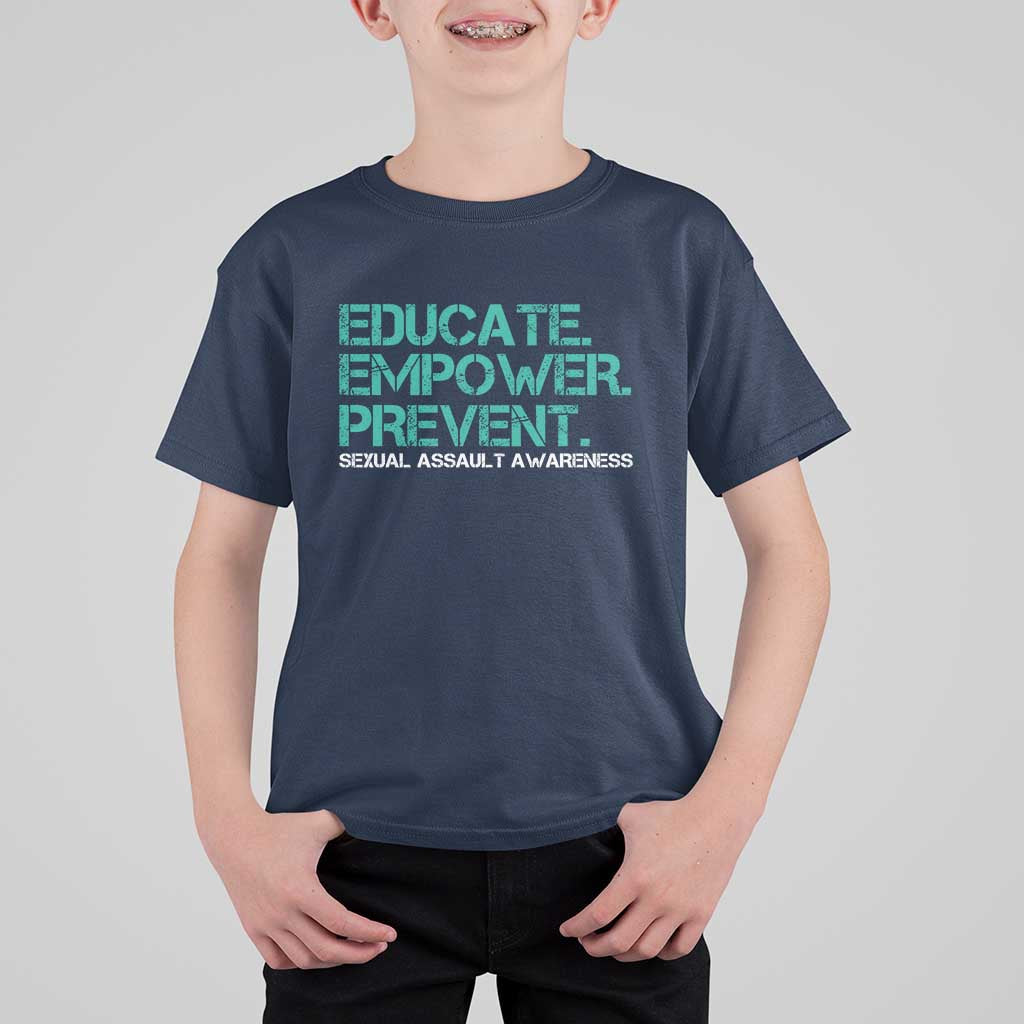 Sexual Assault Awareness T Shirt For Kid Educate Empower Prevent