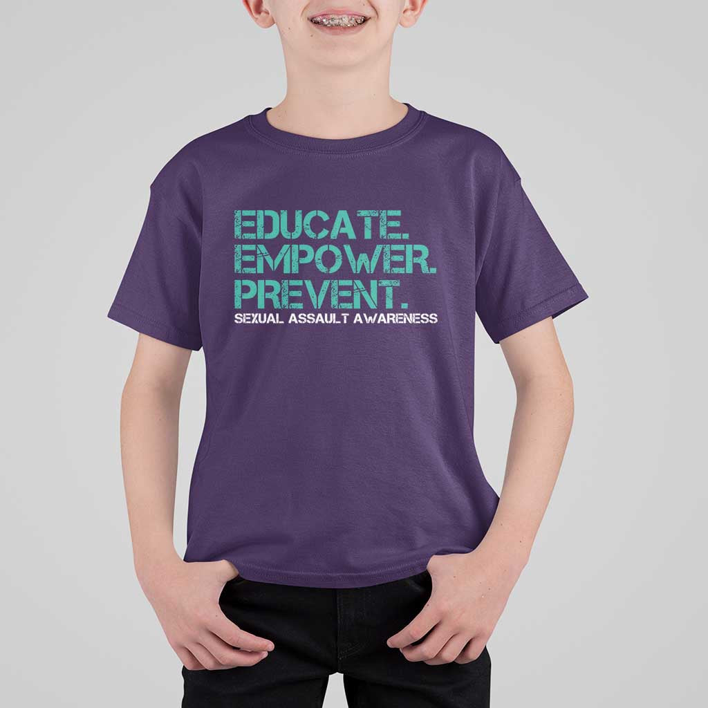 Sexual Assault Awareness T Shirt For Kid Educate Empower Prevent
