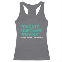 Sexual Assault Awareness Racerback Tank Top Educate Empower Prevent