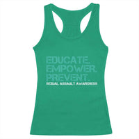 Sexual Assault Awareness Racerback Tank Top Educate Empower Prevent