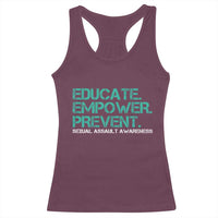 Sexual Assault Awareness Racerback Tank Top Educate Empower Prevent