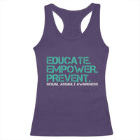 Sexual Assault Awareness Racerback Tank Top Educate Empower Prevent