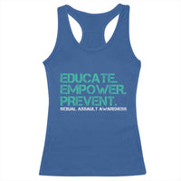 Sexual Assault Awareness Racerback Tank Top Educate Empower Prevent