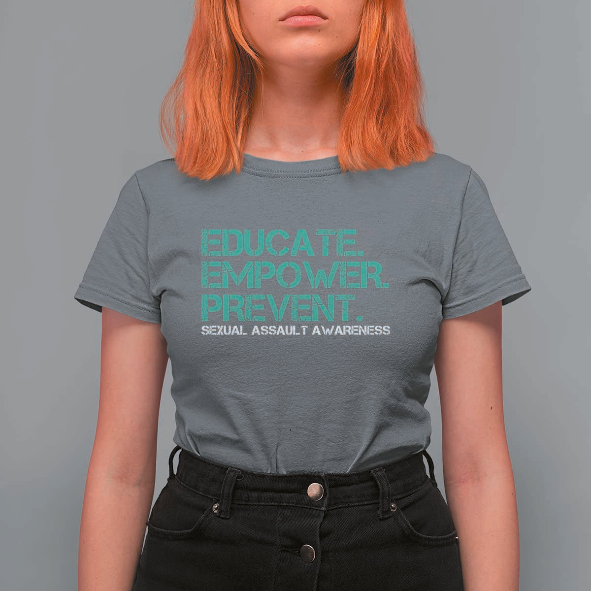 Sexual Assault Awareness T Shirt For Women Educate Empower Prevent