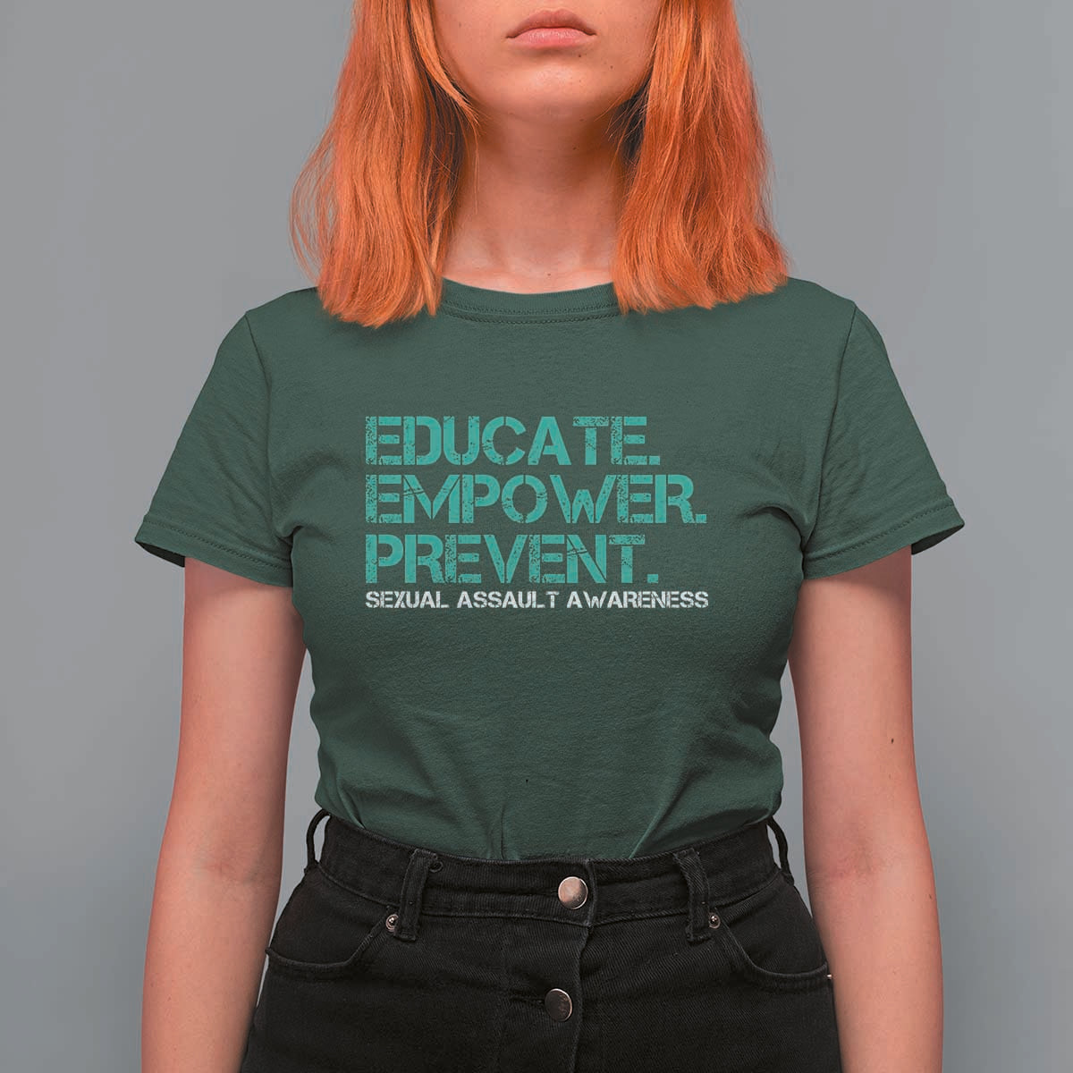 Sexual Assault Awareness T Shirt For Women Educate Empower Prevent