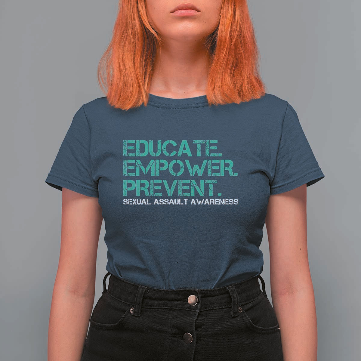 Sexual Assault Awareness T Shirt For Women Educate Empower Prevent