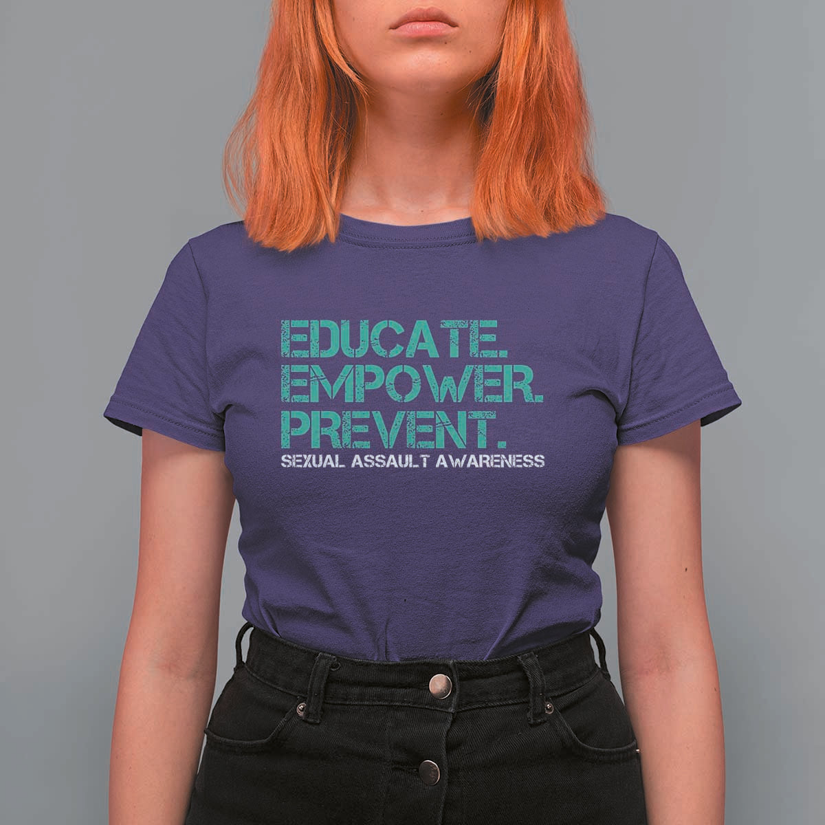 Sexual Assault Awareness T Shirt For Women Educate Empower Prevent
