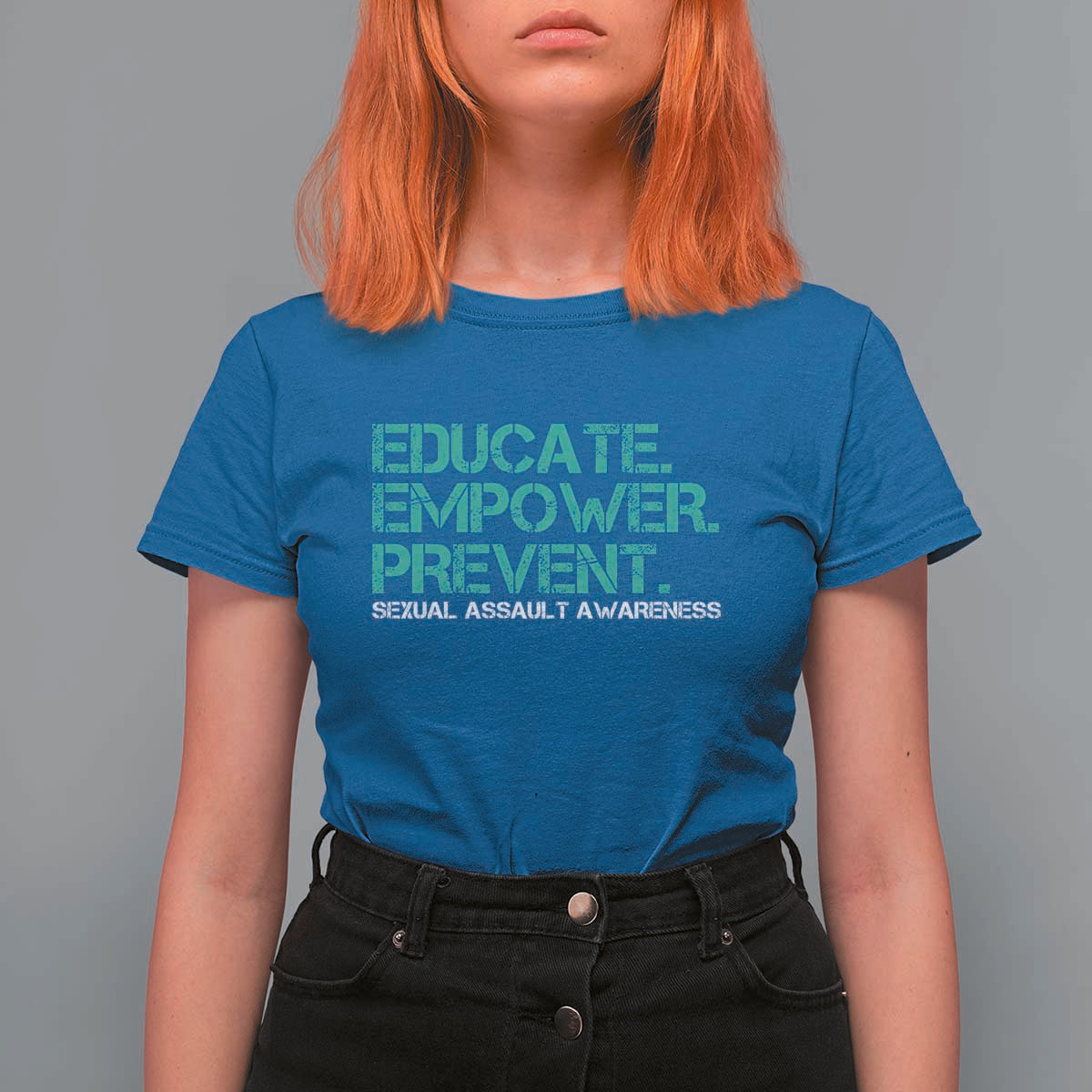 Sexual Assault Awareness T Shirt For Women Educate Empower Prevent