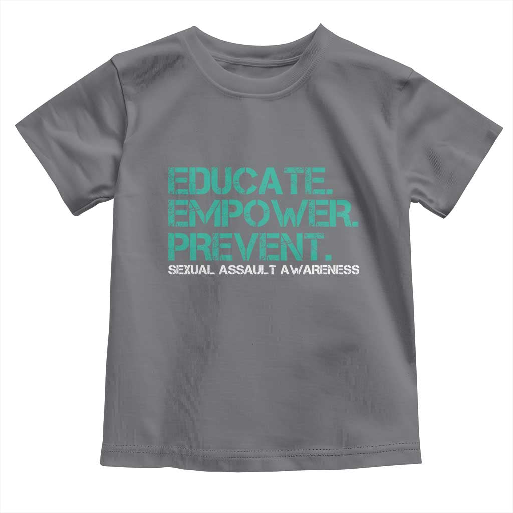 Sexual Assault Awareness Toddler T Shirt Educate Empower Prevent