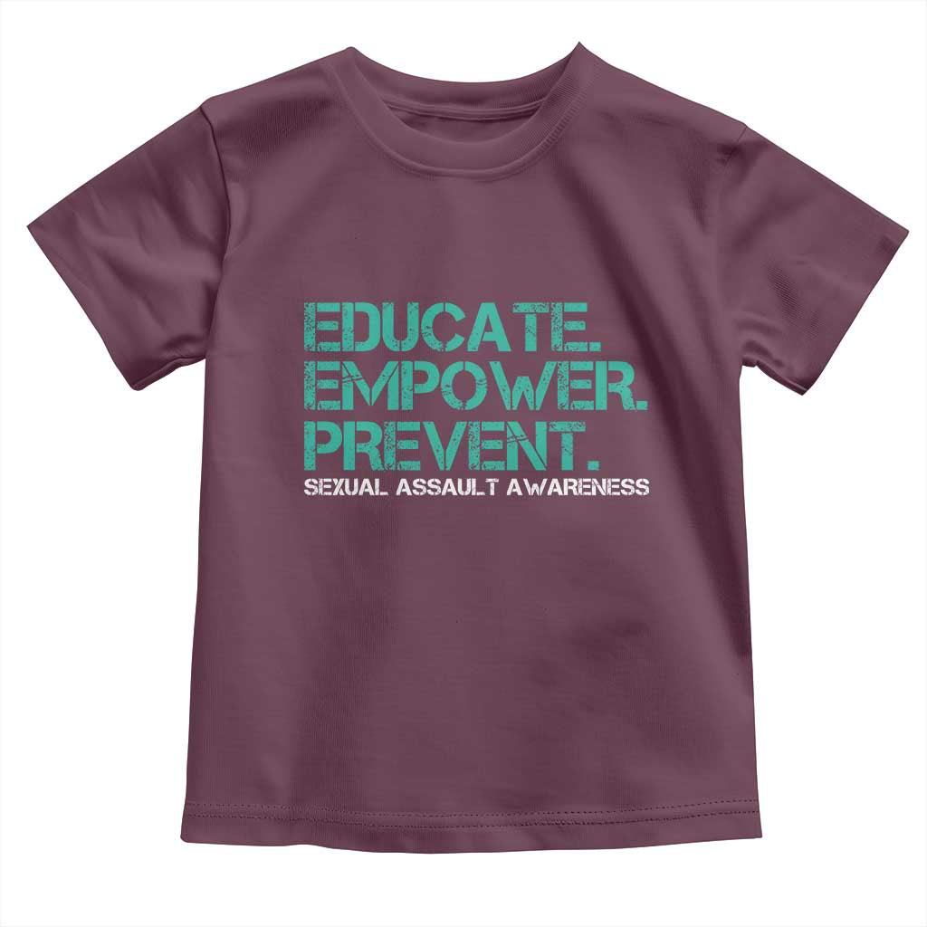 Sexual Assault Awareness Toddler T Shirt Educate Empower Prevent