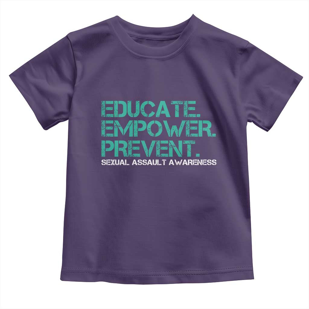 Sexual Assault Awareness Toddler T Shirt Educate Empower Prevent