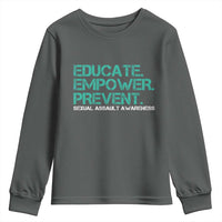 Sexual Assault Awareness Youth Sweatshirt Educate Empower Prevent