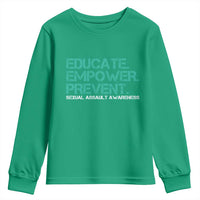 Sexual Assault Awareness Youth Sweatshirt Educate Empower Prevent