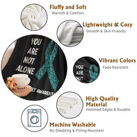 Sexual Assault Awareness Throw Blanket You Are Not Alone