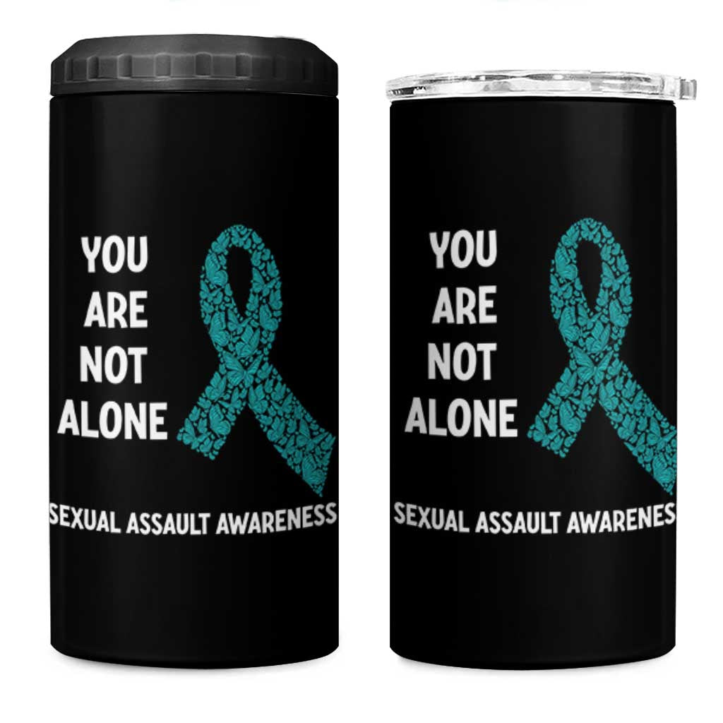 Sexual Assault Awareness 4 in 1 Can Cooler Tumbler You Are Not Alone