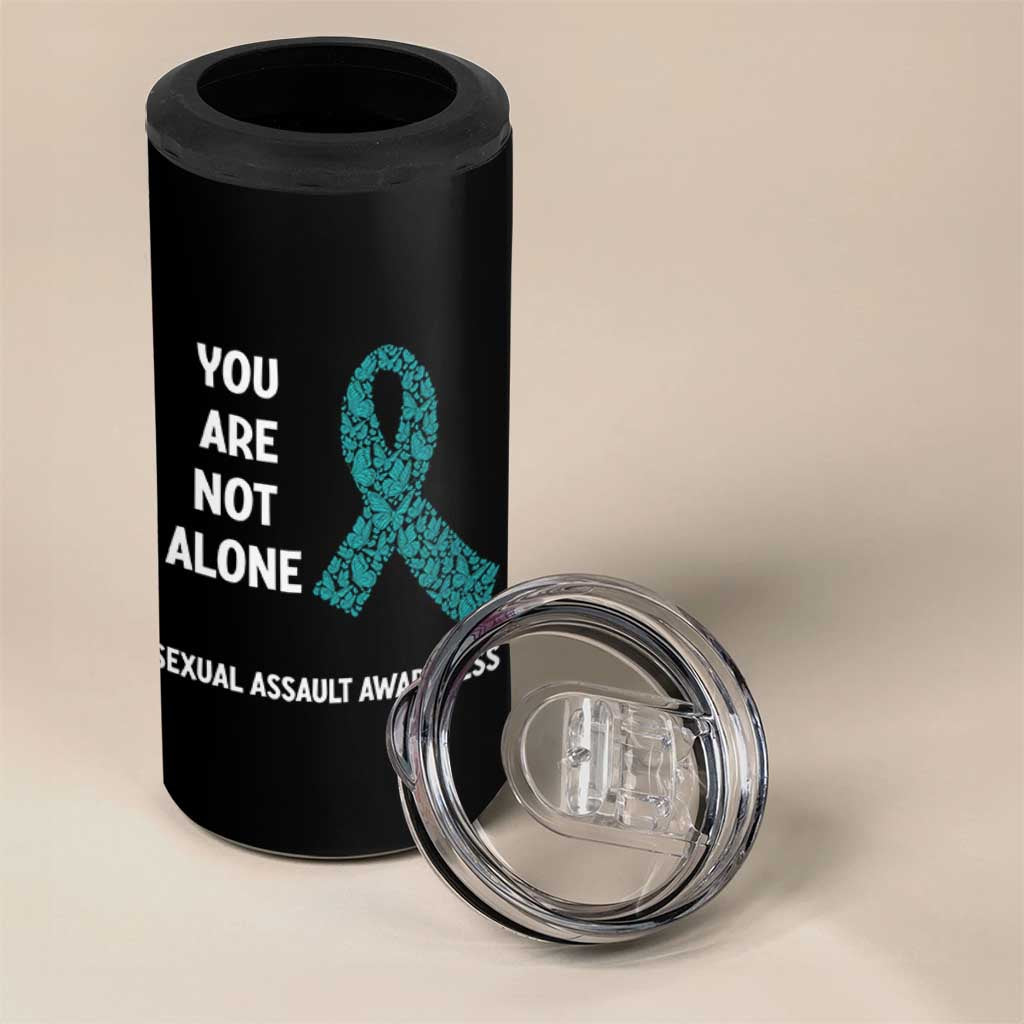 Sexual Assault Awareness 4 in 1 Can Cooler Tumbler You Are Not Alone