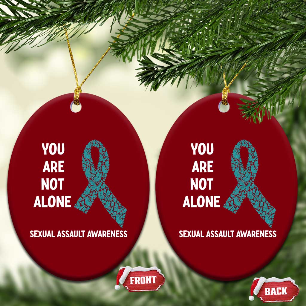 Sexual Assault Awareness Ceramic Ornament You Are Not Alone