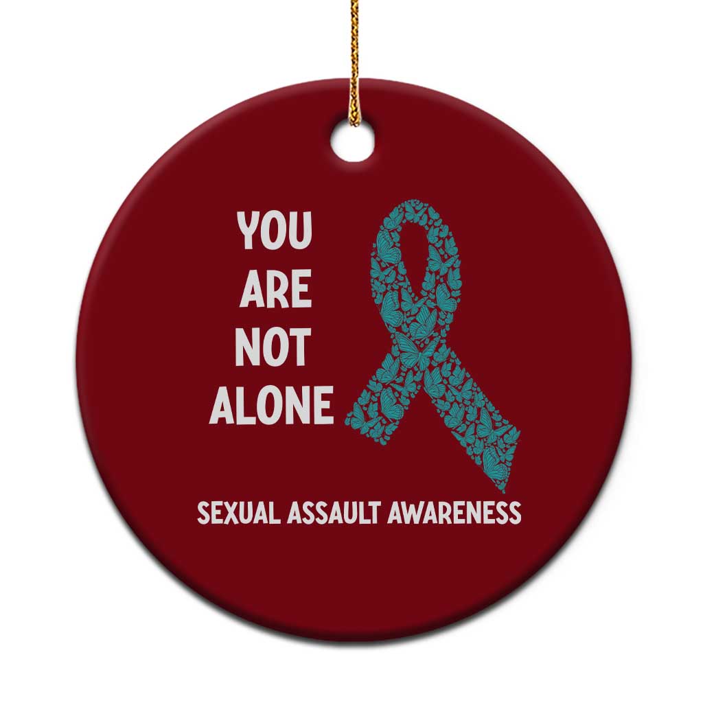 Sexual Assault Awareness Ceramic Ornament You Are Not Alone