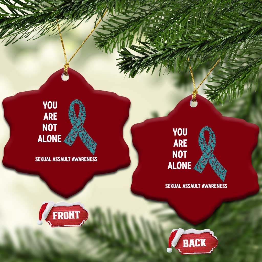 Sexual Assault Awareness Ceramic Ornament You Are Not Alone